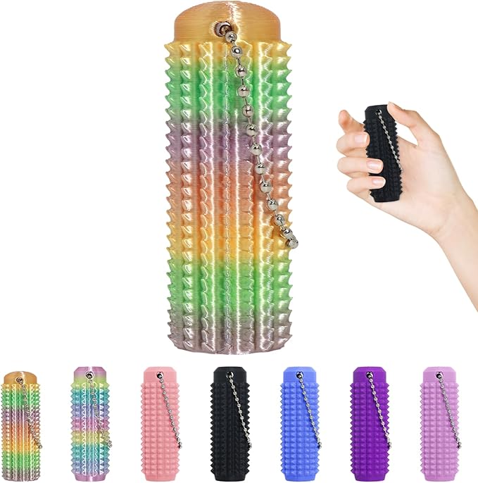 Little Ouchies Fidget Toys,Pain Stim Fidget Toy Reduce Stress for Adults,Anxiety Relief Pain Stim,Spiky Fidget Keychain for Anxiety Reduction,Sensory Toys,Novelty Gifts for Friends
