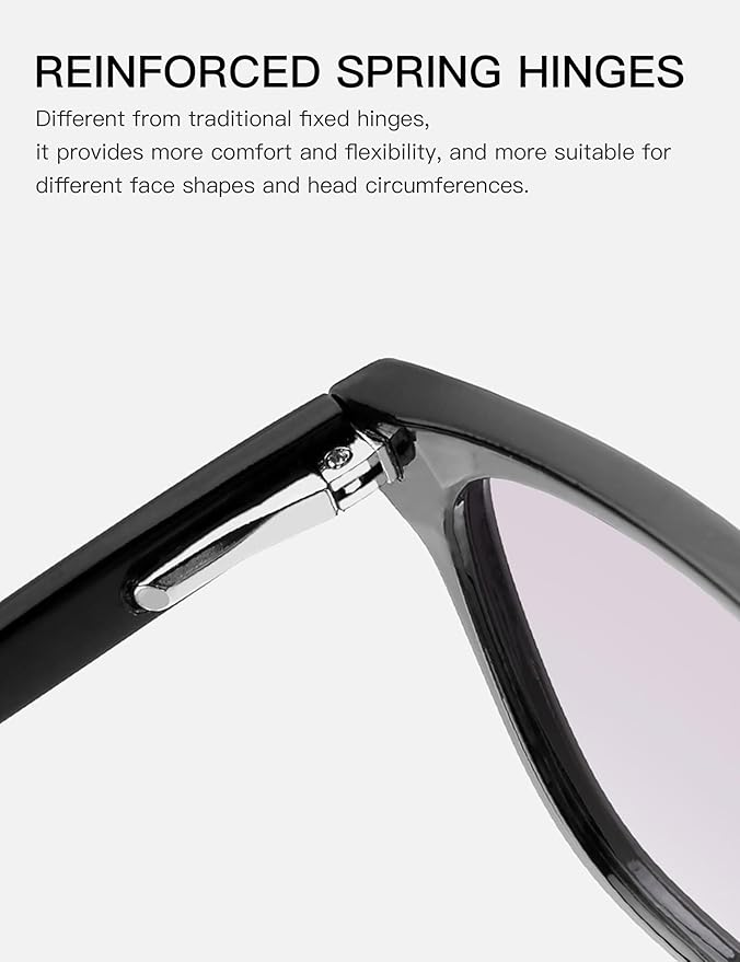 TIJN Blue Light Blocking Glasses for Women Men Clear Frame Square Nerd Eyeglasses Anti Blue Ray Computer Screen Glasses