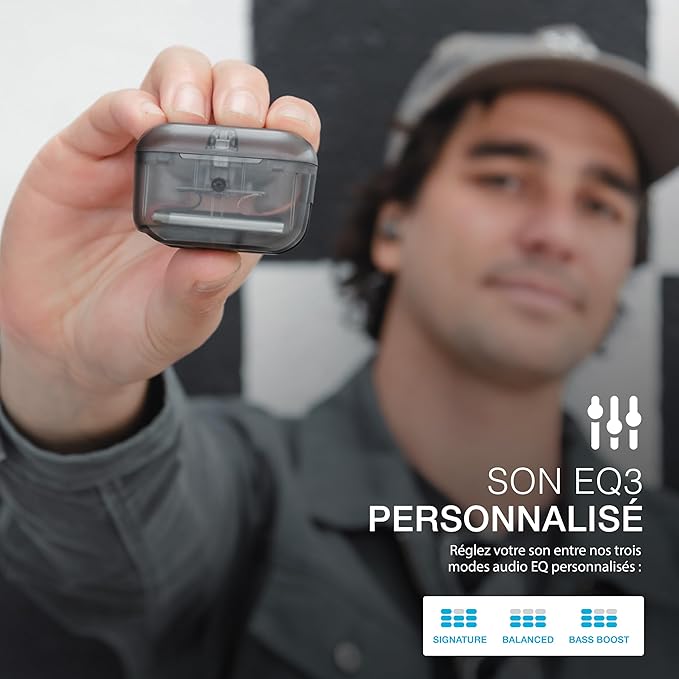 JLab Go Air Pop True Wireless Earbuds, in Ear Headphones, Bluetooth Earphones, Ear Buds with 32H Playtime, Bluetooth Earbuds with Microphone, USB Charging Case, Dual Connect, EQ3 Sound, Clear