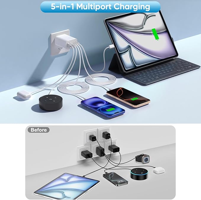 for iPhone 17 16 Charger, 2Pack 50W Fast USB C Charger Block Cubes Multiport USB C Plug,10FT USBC to USBC Cable for iPhone 17/17 Pro/17 Pro Max/17 Air/16Pro Max/16/15 Plus/15 Series, iPad Pro/Air/Mini