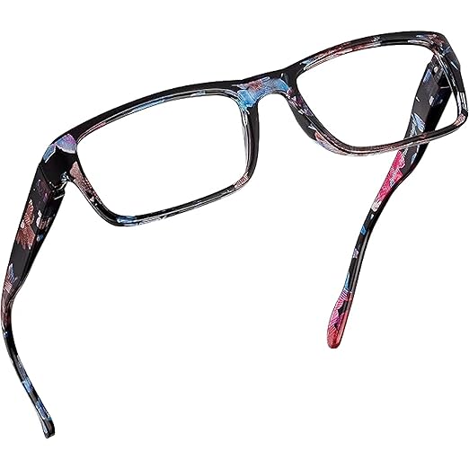 Readerest 3.75 Blue Light Reading Glasses - Lightweight Computer Glasses - Eye Strain, UV Glare Protection (Floral)
