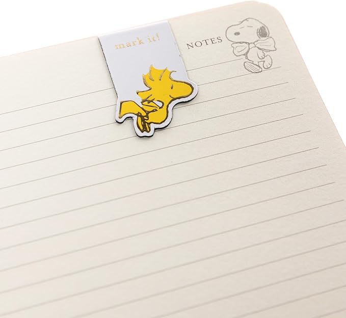 Peanuts Daily Planner by Graphique Luxe Collection, Fabric-Wrapped Hardcover Spiral Notebook, Priority List Journal with Magnetic Bookmarks & Gold Foil Embossing,192 Pages, 6” x 8”