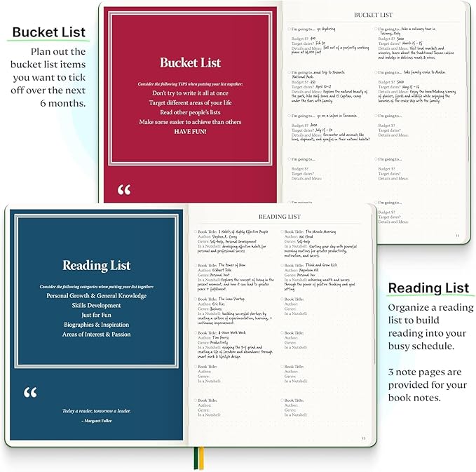 Purpose Planner Notebook B5 Hardcover 7.5”x9.8”- Teal Undated Daily, Weekly, and Monthly 2025 - Productivity & Goal Setting Tool for Work, Home, and Self-Care - ADHD & Journal for Adults