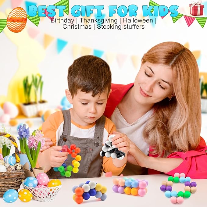 4PCS Autism Sensory Toys for Autistic Children,Quiet Fidget Toys for Adults & Kids, Stocking Stuffers for Boys & Girls,Travel Toys for Kids Age 3-5