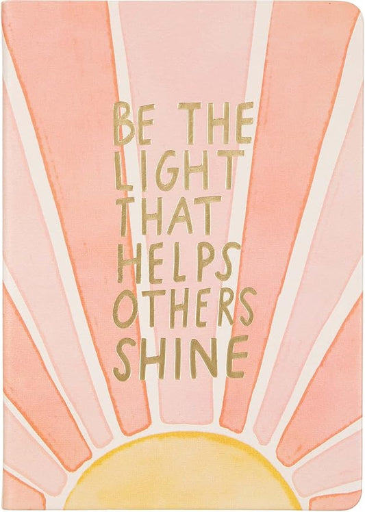 Thimblepress Lined Journal Notebook, Flexi-Cover, Be The Light, 256 Ruled Pages, Gilded Edge Paper, Ribbon Bookmark, 5.75-x-8.25 inches