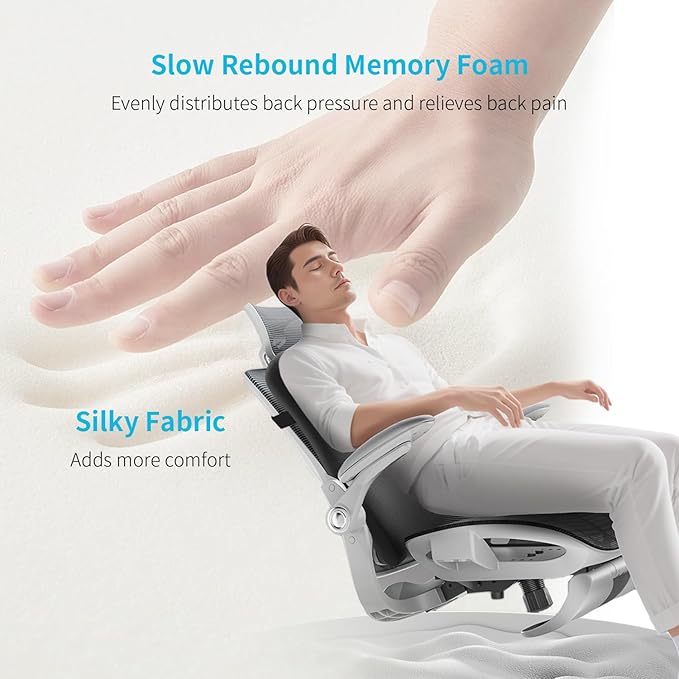 High Back Support Pillow for Office Chair Fully Support Entire Back for Pain Relief and Comfort - Memory Foam Lumbar Support Pillow for Office Chair,Computer,Recliner