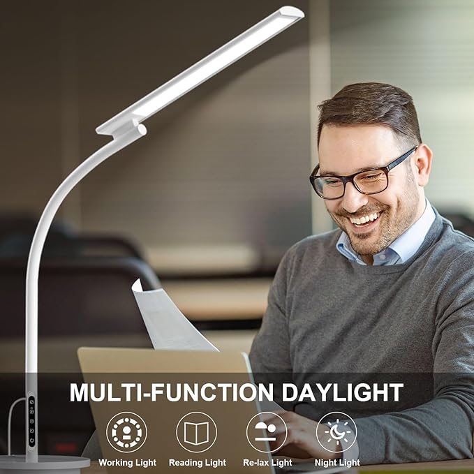 Happy Lamp,10000 Lux Happy Therapy Light, Floor Sun Therapy Lamp with 3 Adjustable Heights & 5 Colors & 5 Brightness Levels for Relaxing/Reading/Working