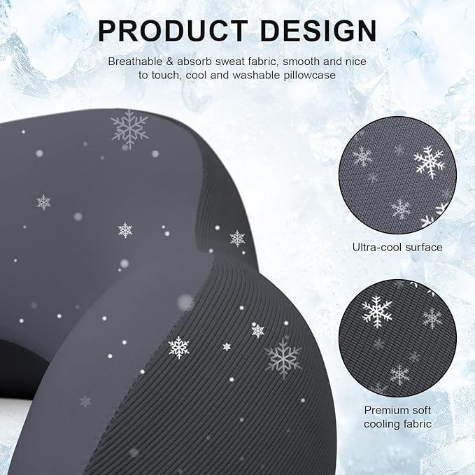 Travel Pillow for Airplane Memory Foam Neck Pillow, Soft & Support Travel Pillow with Storage Bag for Travelling, Sleeping Rest, Car, Train and Home Use (Black)