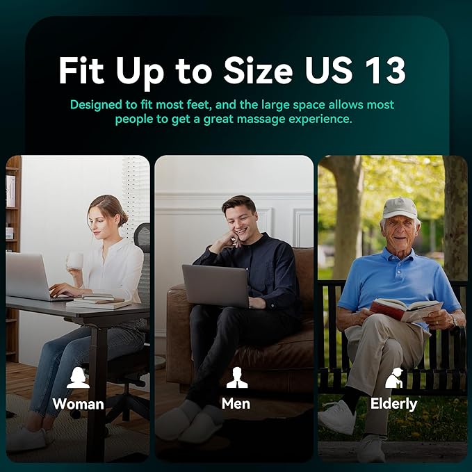 Snailax Shiatsu Foot Massager with Heat Remote Control, Size up to 13, Electric Heated Foot Massage Machine, 3 Levels of Kneading/Vibration/Compression/Heat, Gifts for Dad Mom