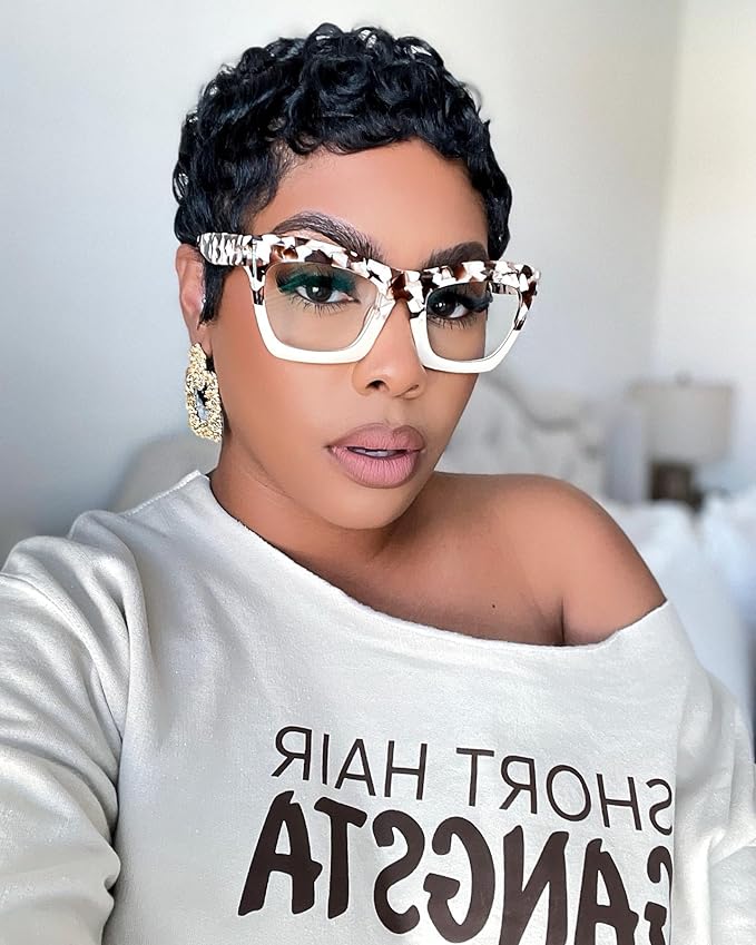 VOOGLAM Stylish Rectangle Blue Light Blocking Glasses for Women Anti Eyestrain Dry Eyes Eyewear Sienna