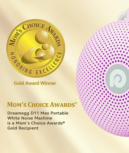 Dreamegg Baby Sleep Soother - Portable White Noise Machine Sound Machine Baby, Features Powerful Battery, 21 Soothing Sound, Noise Canceling for Office & Sleeping, Home, Travel, Gift