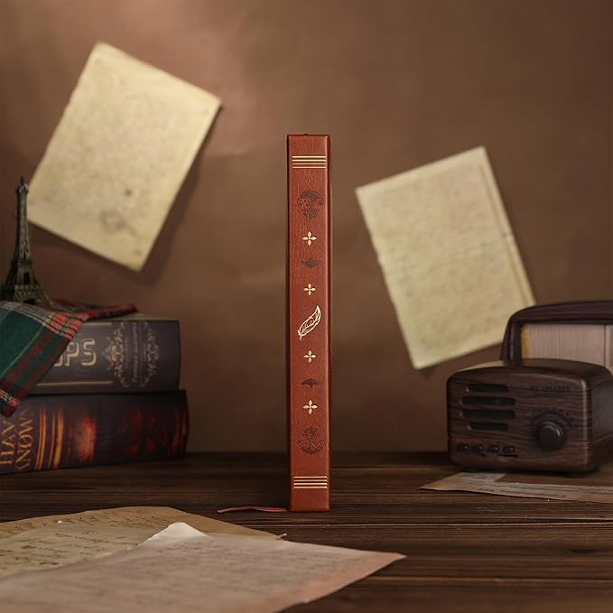 TIEFOSSI Dotted Journal Notebook, Dot Grid Notebook for Women Men, Hardcover PU Leather Journal, 160 GSM Thick Paper, 160 Numbered Pages with Gold Edges, 8 x 8 Square Diary