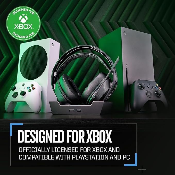 RIG 800 PRO HX Wireless Gaming Headset & Multi-Function Base Station Officially Licensed for Xbox Series X|S, Xbox One, Windows 10/11 PCs - Dolby Atmos 3D Audio - Up to 60 Hour Battery