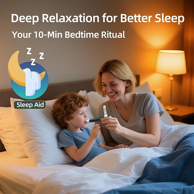 Portable Breath Balancer 3 Minutes of Quick Decompression and Sleep aid,Relieves Anxiety and Improves Focus,Sports Recovery Artifact & Corporate Health Gift & Family Mindfulness Gift (Light Green)