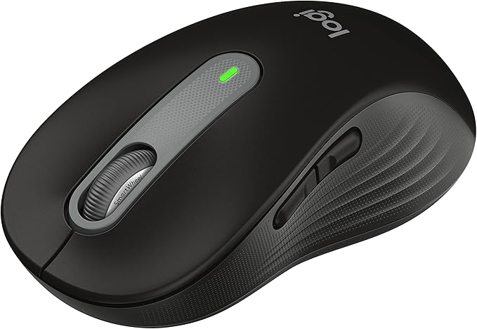 Logitech Wireless Mouse Signature M650 L Full Size - Large Hands, 2-Year Battery, Silent Clicks, Customizable Buttons, Bluetooth, PC/Mac/Chromebook - Black, Right-Handed, Large