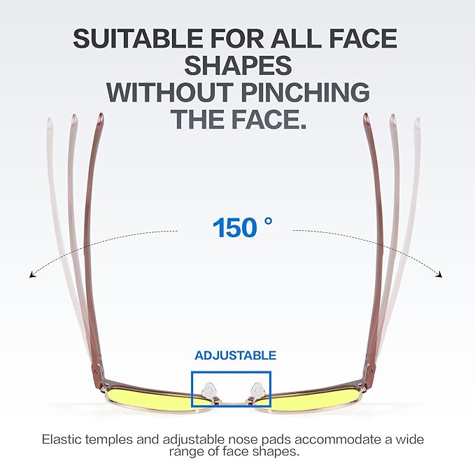 BIRCEN Blue Light Blocking Glasses: Al-Mg Metal Bluelight Computer Clear Glasses for Men Women Anti Eyestrain Office Home