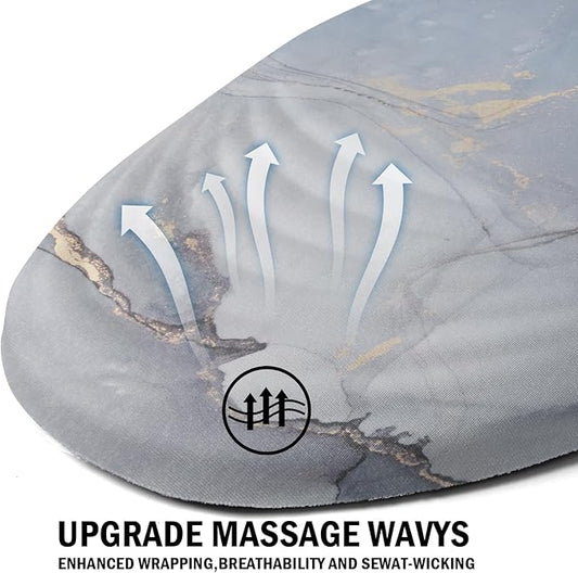 Ergonomic Mouse Pad with Wrist Rest Support,Mousepad Relief Carpal Tunnel Pain, Entire Memory Foam Mouse Pad with Non-Slip PU Base, Wireless Mouse Pad, Cloud Marble