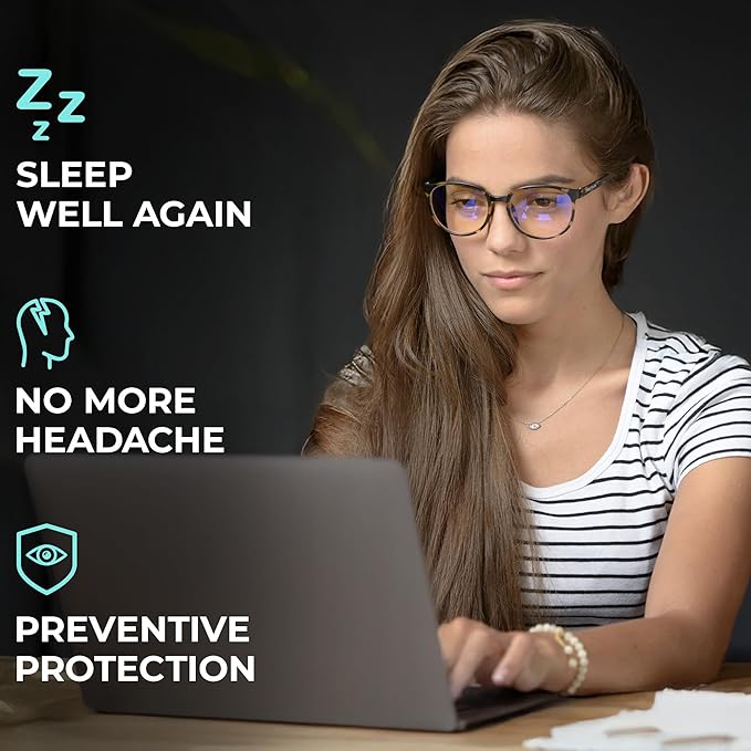 Prospek Blue Light Reading Glasses For Women, ARTIST (+1.5 Diopters) - High Optical Quality Clear Lenses