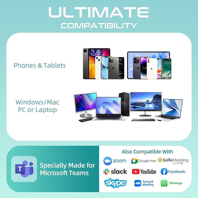 Bluetooth Headset Wireless Earpiece with 450mAh Charging Case USB Dongle Noise Canceling Mic for PC Computer, Laptop, Cell Phones, Remote Work, Call Center, Trucker Work, Business