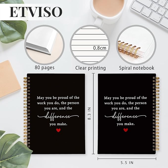 May You Be Proud of the Work You Do Notebook, Appreciation Gift for Coworkers Teachers Nurse Journal, Retirement Gifts for Woman Men Journal, Hardcover Spiral Notebooks 5.5x8.3 Inch