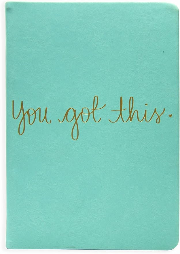 WORLD TRAVELER Eccolo Dayna Lee Collection Mint “You Got This” 8x6 Flexi-cover Journal/Notebook, Acid-free Lined Sheets
