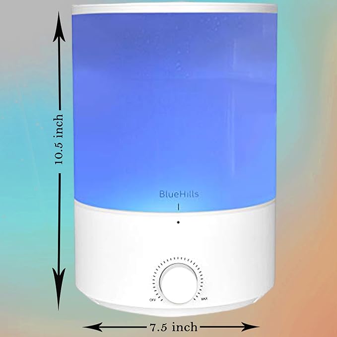 BlueHills Premium 4000 ml XL Essential Oil Diffuser 4L 4 Liter 70 Hour Run Humidifier Aromatherapy 1 Gallon Big Capacity High Mist Output for Large Room Home Mood Lights Long Run Diffuser White E401