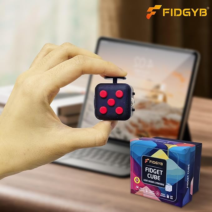 2PCS Cube Fidget Stress Relief Toy for Adults & Kids, Smooth, Quiet Sensory Toy for Anxiety, Focus & ADHD Idea[BR+LGB][2PCS]