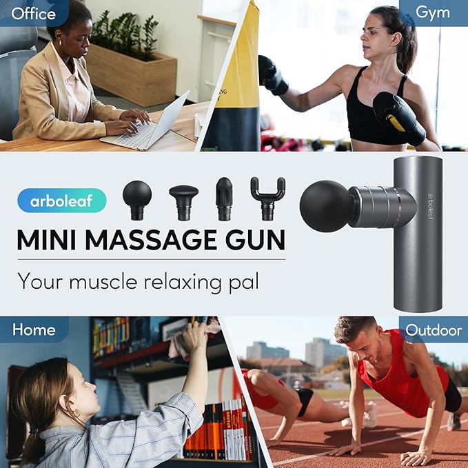 arboleaf Thermacool Massage Gun Deep Tissue with Heat and Cold Head, Full-Metal Electric Portable Hand Held Massager Gun for Back, Body Sore Muscles, Pain Relief