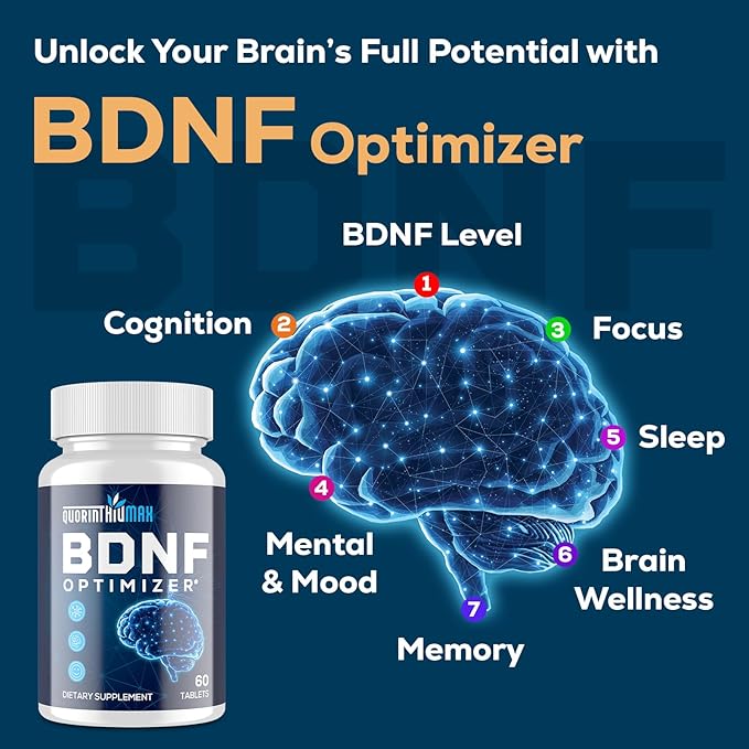 Nootropic Brain Supplement for Memory and Focus – BDNF Optimizer – Cognitive, Mental Clarity & Mood – High Absorption – Organic Lion's Mane, L-Theanine, Ginkgo Biloba & Alpha GPC–60 Tablets (2 Bottle)