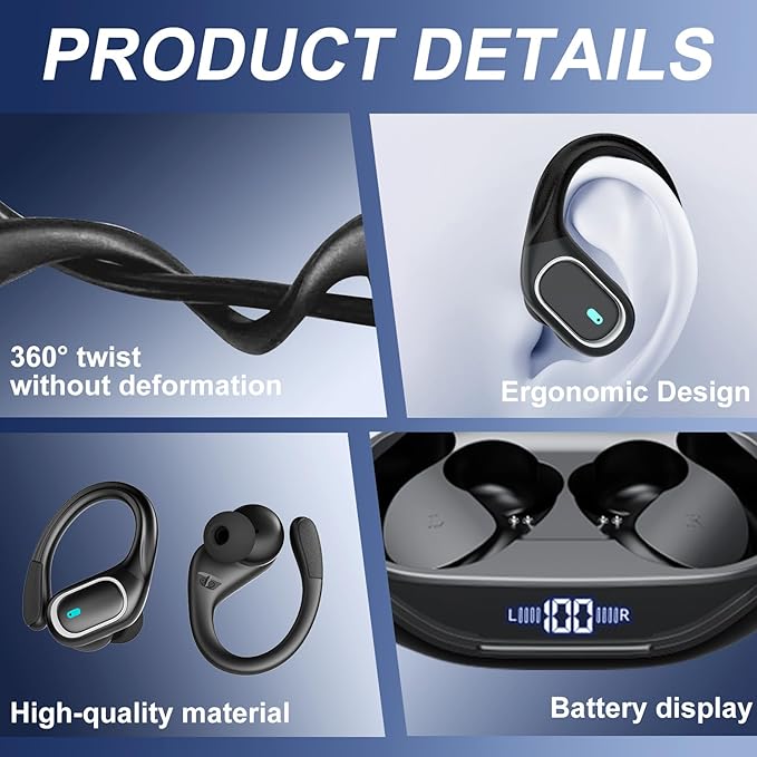 Translation Earbuds, 164 Languages Ai Translation Earbuds Real Time, Bluetooth 5.4 Translator Device,Noise Cancelling,70 Hours Battery, Translation Headphones for Travel&Business&Study, Black