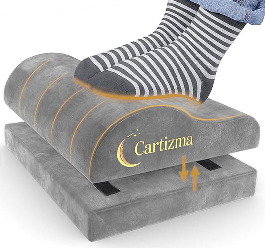 Foot Rest for Underdesk at Work-Ergonomic Footrest Under Desk Foot Stool for Pain Relief with Washable Covers-Non-Slip Under Desk Footrest Office, Home & Travel-Adjustable Office Foot Rest