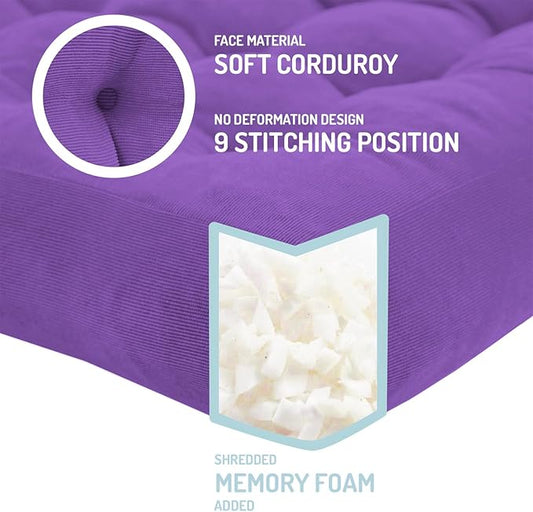 Degrees of Comfort Floor Cushion 22: Square Purple 22x22x4 Gusset Square-1PK