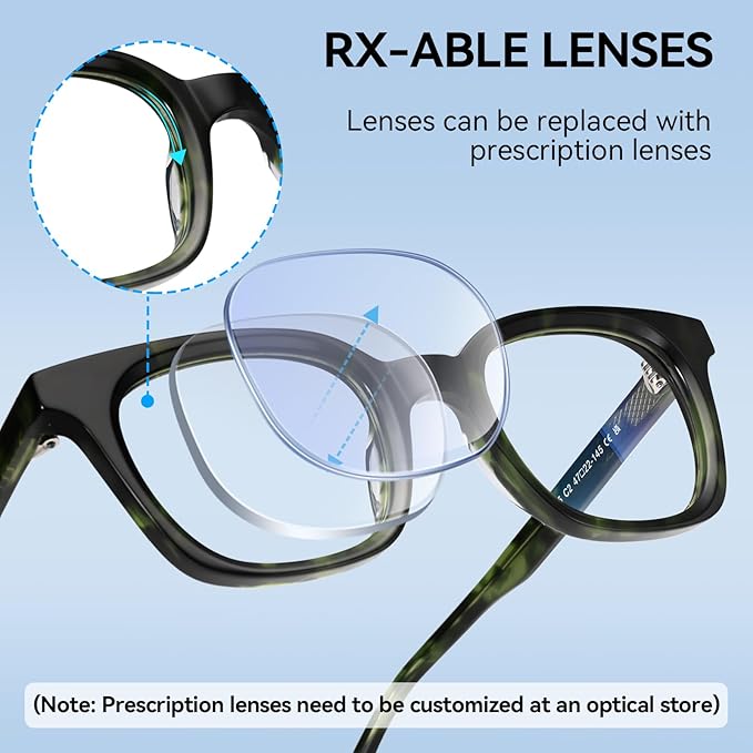 Dollger Blue Light Blocking Glasses For Woman Men Thick Frame Round Non-Prescription, pertain Work，Computer Gaming，TV