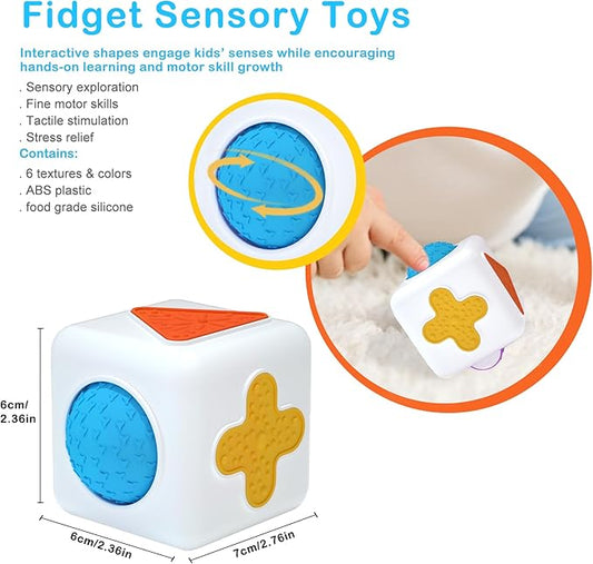 Fidget Sensory Toys for Kids & Adults – Sensory Textured Stress Relief Toys for Autism, ADHD, and Anxiety – Small Quiet Classroom Prizes & Calming Tools