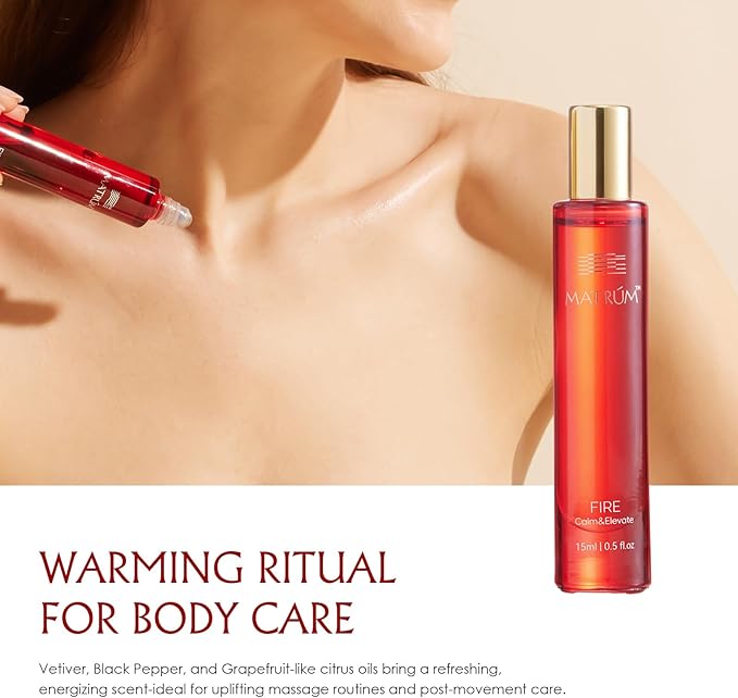 Igniting Passion Essential Oil Blend Roller | Fire Element | Graperuit, Ginger, Cinnamomum Zeylanicumc Leaf, Sweet Marjoram, Black Pepper etc, 0.5 Fl Oz