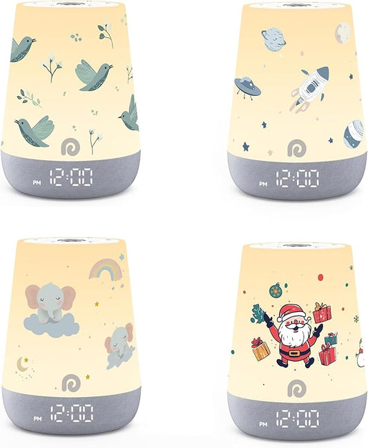 Dreamegg Nite 1 - Baby Sound Machine, Sleep Trainer, Night Light for Kids, Ok to Wake Alarm Clock, 34 Soothing Sounds, App Control, White Noise Sound Machine for Baby Kids Toddler (Coverlets Only)