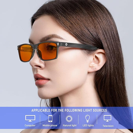 ANYLUV Blue Light Glasses Men Woman, Blue Light Blocking Glasses for Computer Gaming, Eye Strain Relief Eye Protection