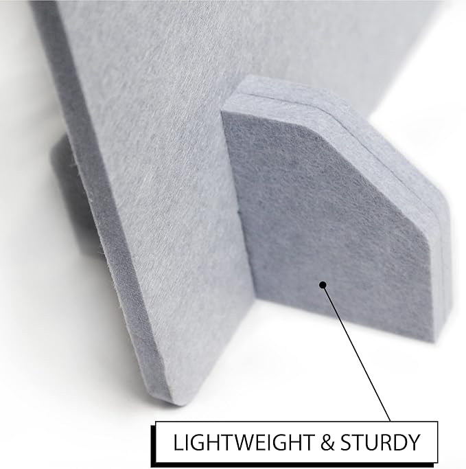 Acoustic Freestanding Desk Divider - Noise Reducing Desk Privacy Panel - Library & Office Furniture Partition - Workstations Shield Barrier - Instant Wall Desk 20" H x 24" W (4 Pack, Stone)