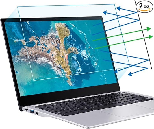 F FORITO 2-Pack 15.6 inch Anti Blue Light Screen Protector, Eye Protection Anti Glare & Blue Light Blocking Screen Filter Compatible with All 15" Laptops with 16:10 Aspect Ratio