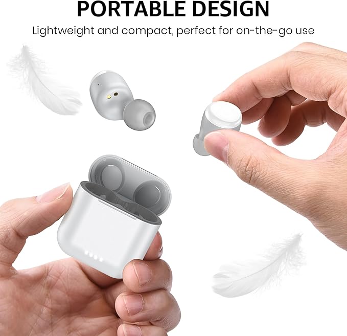 TOZO T6 Wireless Earbuds, IPX8 Waterproof Ear Buds, Stereo Bass Sound Bluetooth 5.3 Headphones in Ear, 50 Hours Playtime Earphones, Wireless Charging Case, Custom 32 EQ via APP