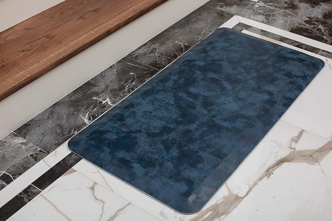 Mabel Home Anti Fatigue Floor Mat- 3 Size(20x32 & 20x39 & 24x70),16 Colors - Standing Desk Mat-Kitchen Floor Mat-Stain ResistantHome Non-Slip Bottom, Extra Soft (Blue, 20" x 39")
