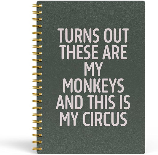 Funny Notebooks for Work, Green Aesthetic Journal, Funny Boss Day Gifts, Boss Gifts for Men Women, Funny Gifts for Boss, Boss Office Decor, Spiral Notebook 5.5x8.3 Inch