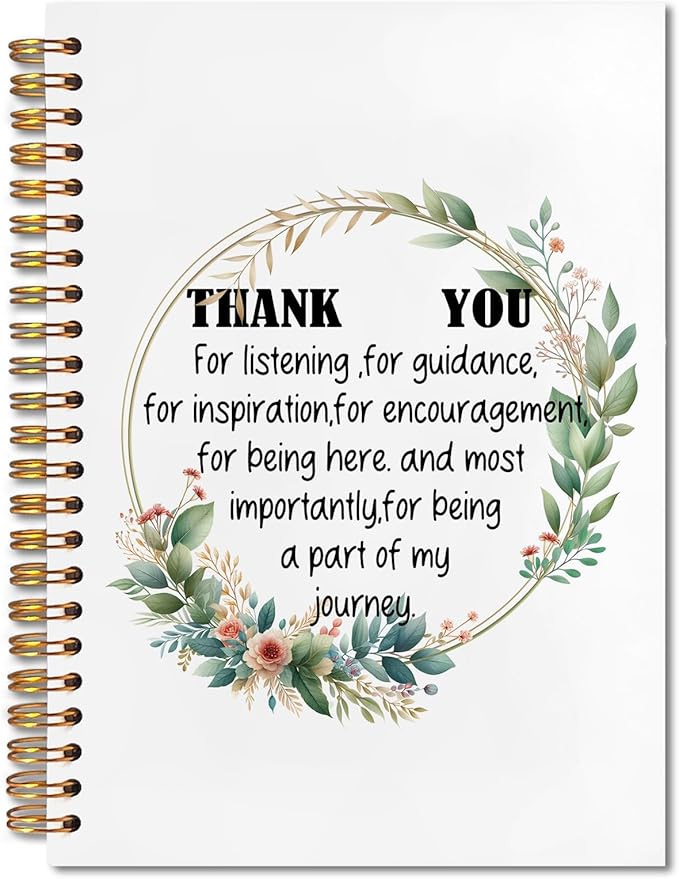 Thank You for Being a Part of My Journey Spiral Notebook 5.5x8.3, Appreciation Gifts for Mom Friends Teacher Boss Mentor Leader Coworkers Journal, Thank You Appreciation Gifts