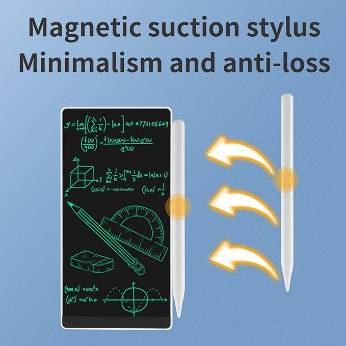 Mini LCD Writing Tablet, 6.5in Double Display Erasable Reusable Electronic Drawing Pads, Electronic scratchpad for Kids and Adults（Black