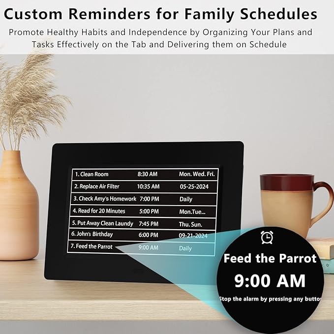MASSII 19 Alarms Digital Talking Clock with Loud Voice Time Date, Auto DST, 20 Custom Reminders, 10-Level Dimmer, Sleep Trainer, Speaking Day Date Calendar Clock for Seniors Dementia- with Remote