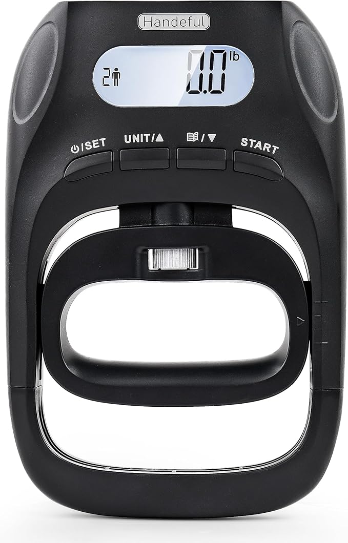 Hand Dynamometer Grip Strength Trainer - 397 Lbs / 180 Kgs Electronic Hand Grip Strength Tester Grip Strengthener Hand Exerciser Meter Digital Hand Grip Training Gauge for Sport Home School Use