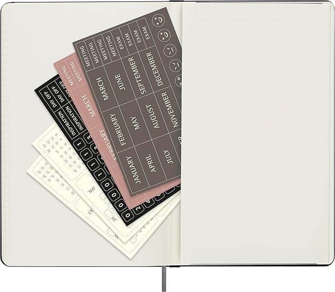 Moleskine Classic Weekly Undated Planner, Hard Cover, Large (5" x 8.25"), Black, 288 pages