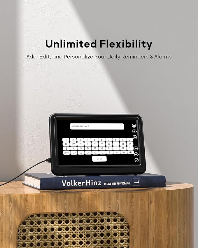 Mesqool 7" Digital Dementia Alarm Clock Large Display for Seniors, Plug in Electric Date Day of Week Calendar Clock 23 Alarms 18 Ringtones for Elderly Memory Loss Alzheimer’s,Auto DST,Custom Schedules