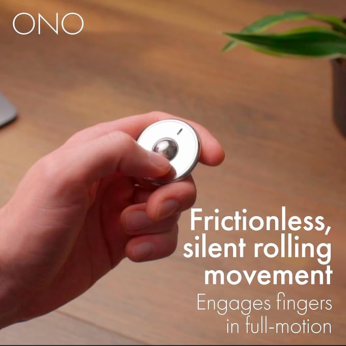 ONO Scroller- Handheld Fidget Toy for Adults | Help Relieve Stress, Anxiety, Tension | Promotes Focus, Clarity | Compact, Portable Design (Scroller Natural SS)
