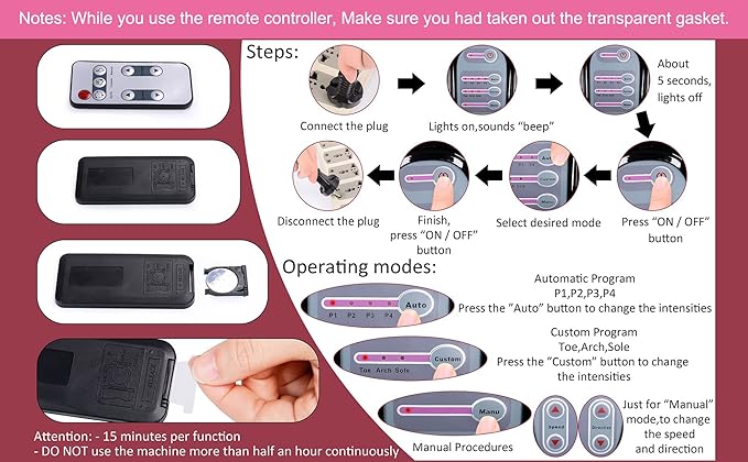 H&B Luxuries Shiatsu Foot Massager Machine with Remote Controller, Kneading and Rolling Home Massagers for Feet, Ankle, Calf, Leg, Gift for Men, Women, Father, Mom Parents and The Elderly, Black